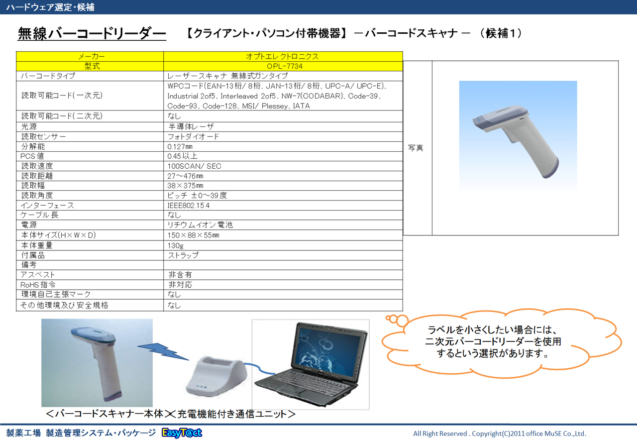 無線バーコードリーダー1